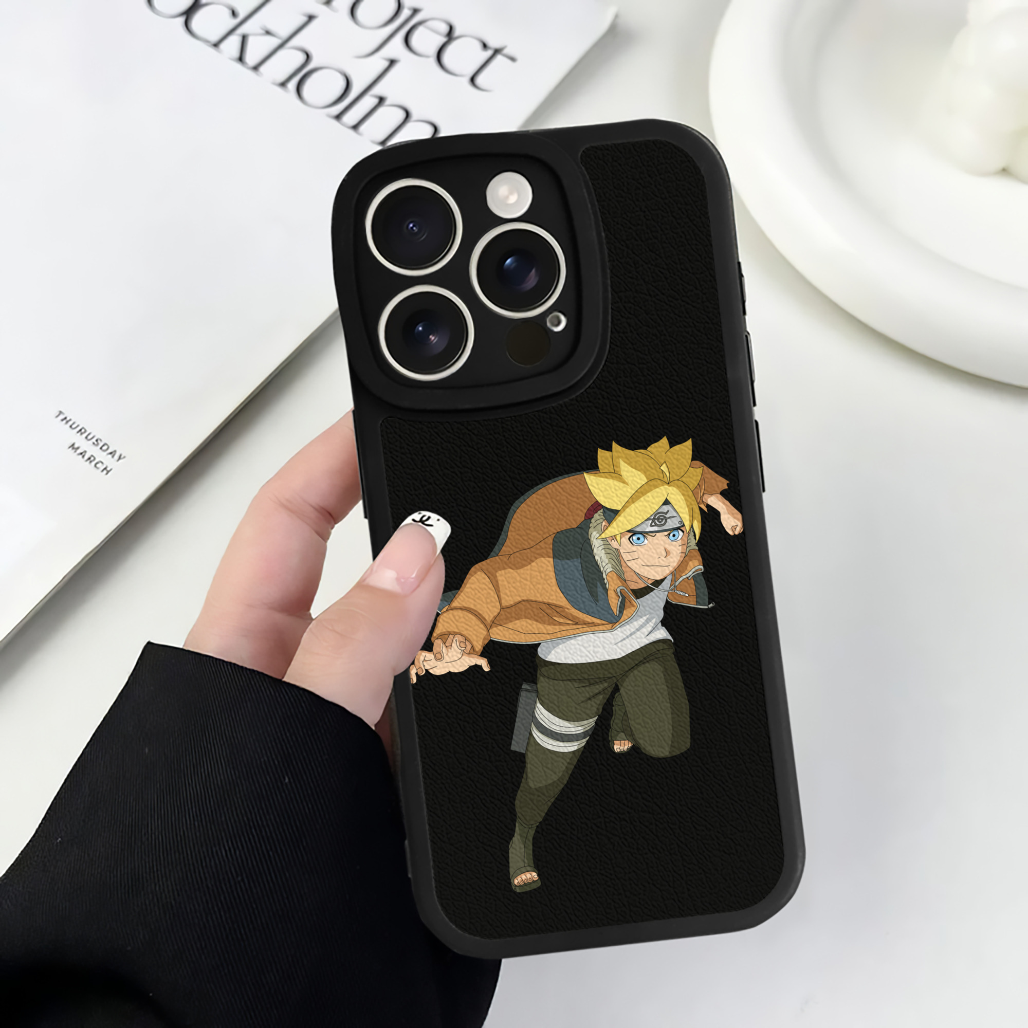 （画像用） NARUTO -ナルト- うずまき ナルト Uzumaki Naruto 【iPhone 16シリーズ対応】シリコンスマホケース（レザー調） 材質：シリコン